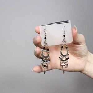 *Costume Jewelry Moon Dangling Earrings